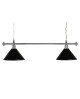 Luminaire de Billard Louxor - Chrome 2 globes noirs