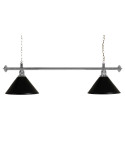 Luminaire de Billard Louxor - Chrome 2 globes noirs