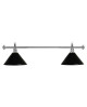 Luminaire de Billard Louxor - Chrome 2 globes noirs