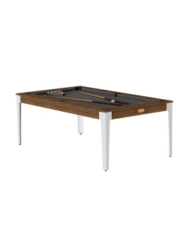 Table billard convertible René Pierre Elan Chataignier tapis gris
