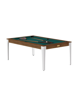 Table billard convertible René Pierre Elan Chataignier tapis gris