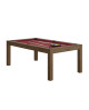 Table billard convertible René Pierre Charme Chataignier tapis rouge