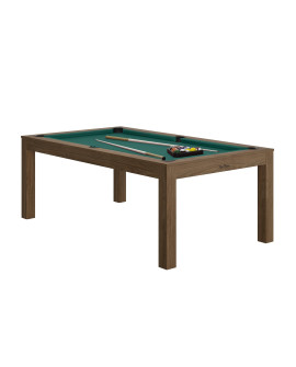Table billard convertible René Pierre Charme Chataignier tapis rouge