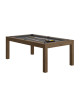Table billard convertible René Pierre Charme Chataignier tapis gris