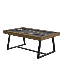 Table billard convertible René Pierre Brio Chataignier tapis rouge