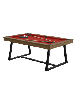 Table billard convertible René Pierre Brio Chataignier tapis rouge
