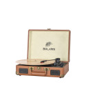 Platine vinyle portable Rio Bluetooth 5.0 – 33/45/78 tours, AUX-IN, design marron