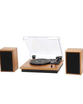 Enceintes déportées assorties à la platine vinyle Phoenix hêtre – 10 W RMS