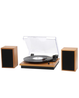 Enceintes déportées assorties à la platine vinyle Phoenix hêtre – 10 W RMS