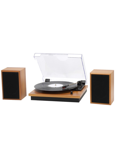 Enceintes déportées assorties à la platine vinyle Phoenix hêtre – 10 W RMS