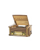 Platine vinyle Bolaris Cambridge finition hêtre – Bluetooth 5.0, CD, cassette et radio AM/FM