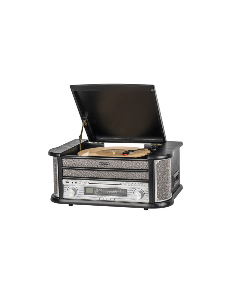 Platine vinyle Bolaris Cambridge noire – Bluetooth 5.0, CD, cassette et radio AM/FM