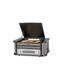Platine vinyle Cambridge Bluetooth 5.0 multifonctions – CD, cassette, radio FM et USB – noir