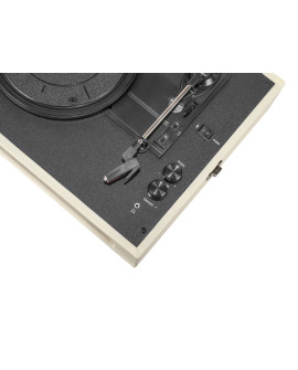 Platine vinyle Bolaris Brasilia beige – Bluetooth 6 W, 33/45/78 tours