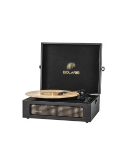Platine vinyle Bolaris Brasilia noire – Bluetooth 6 W, 33/45/78 tours