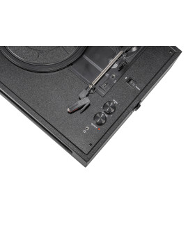 Platine vinyle Bolaris Brasilia noire – Bluetooth 6 W, 33/45/78 tours