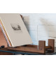 Présentoir pour vinyles en bois – Rangement 30 albums avec séparateurs plexiglas