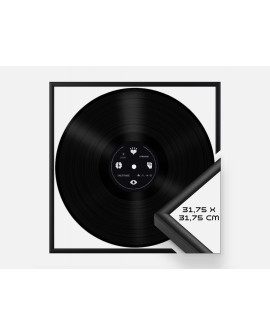 Cadre mural en aluminium noir – Protection vinyles avec verre acrylique