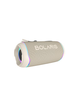 Enceinte Bluetooth Bolaris Parma – 16 W RMS IP67, LED, Autonomie 10 h – Portable et Robuste – Beige