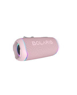 Enceinte Bluetooth Bolaris Parma – 16 W RMS IP67, LED, Autonomie 10 h – Portable et Robuste – Rose