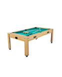 Table Multi Jeux Rotative 7FT Bois clair