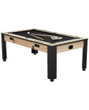 Table Multi Jeux Rotative 7FT Bois clair industriel