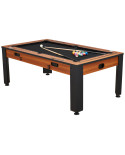 Table Multi Jeux Rotative 7FT Bois foncé industriel